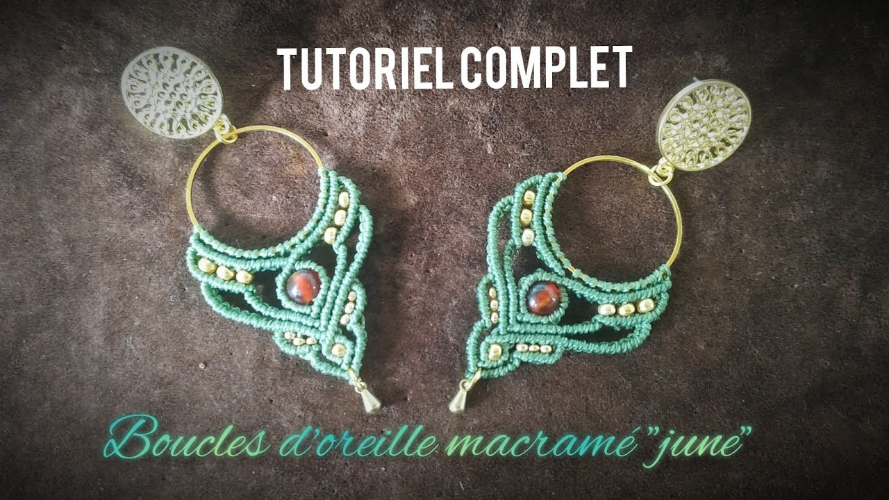 Tuto Boucles d'oreilles macramé 