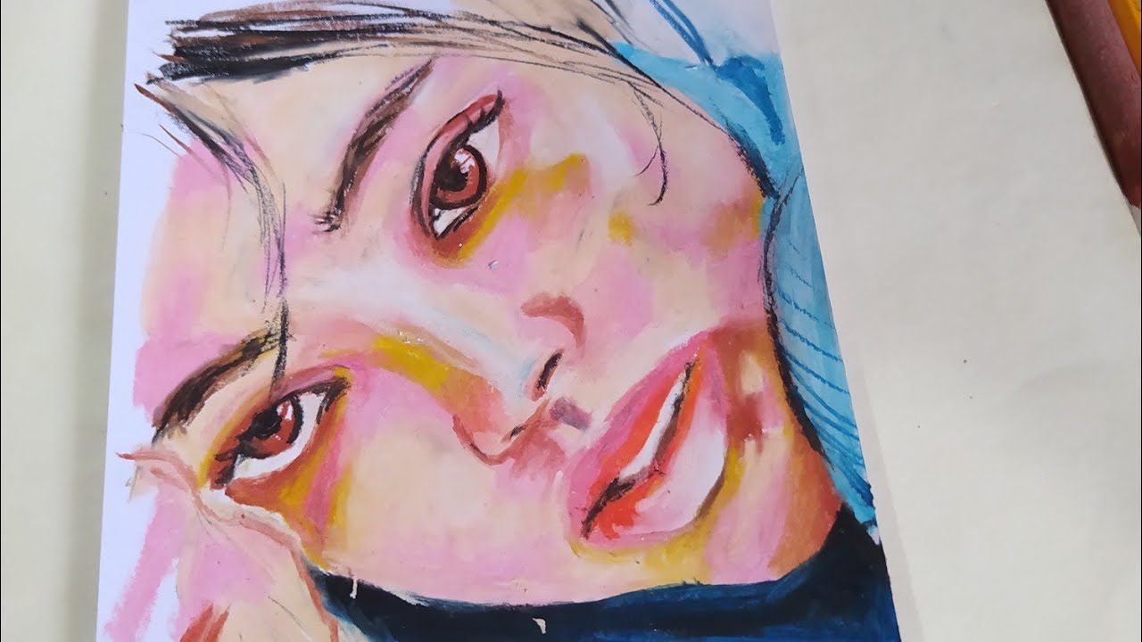 OIL PASTEL PORTRAIT | TIME LAPSE
