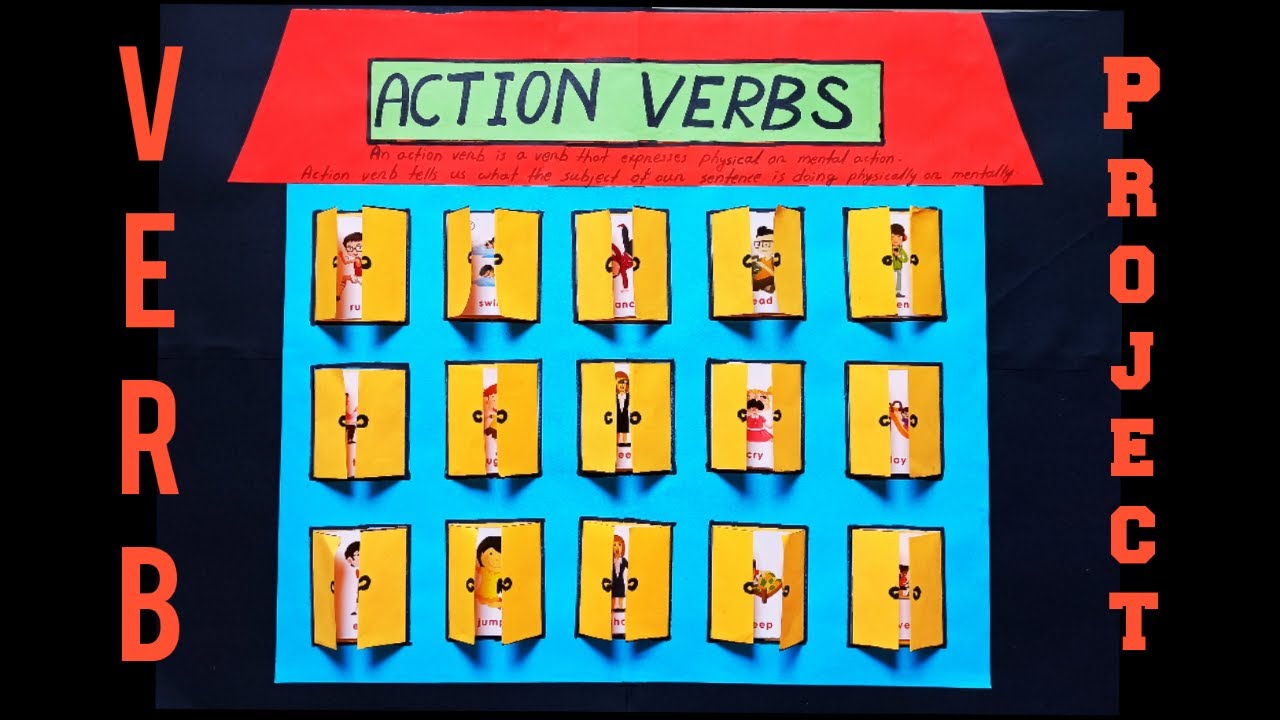 How To Make Verb TLM | English TLM For Primary School | 