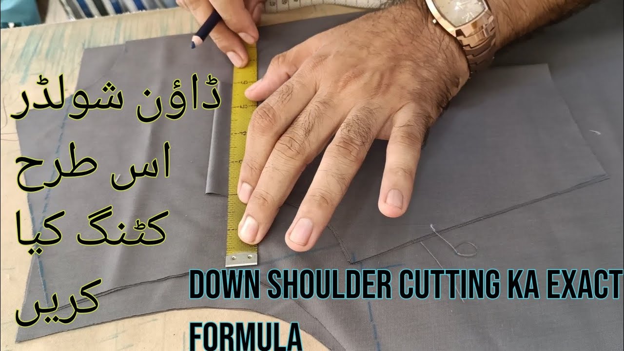 How to cut down shoulder shirt // Gents suit down shoulder ki cutting //Haji Stitching And Fabrics
