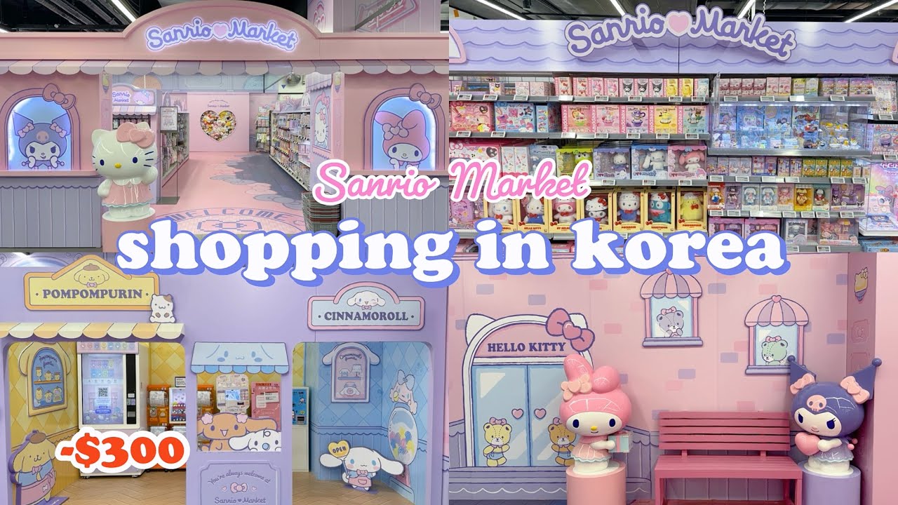 shopping in korea vlog 🇰🇷 stationery & toys haul 🎀 Sanrio market in Seoul 산리오 마켓
