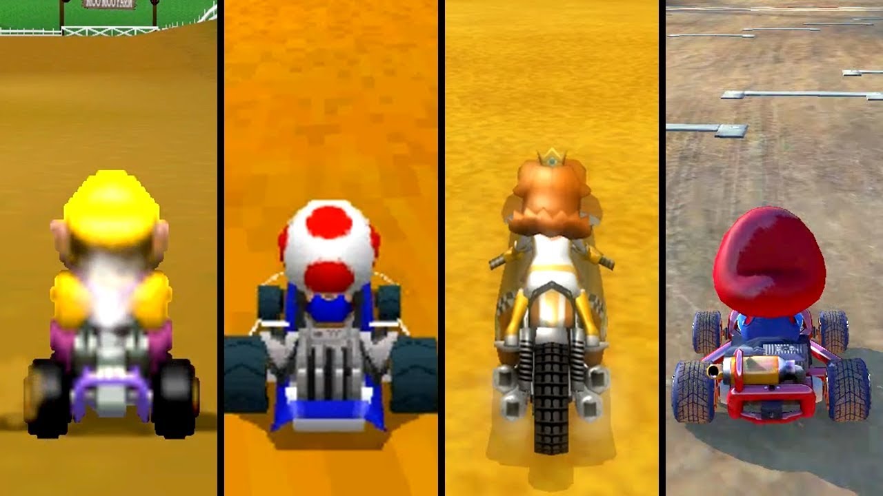 Evolution of Moo Moo Courses in Mario Kart (1996-2019)
