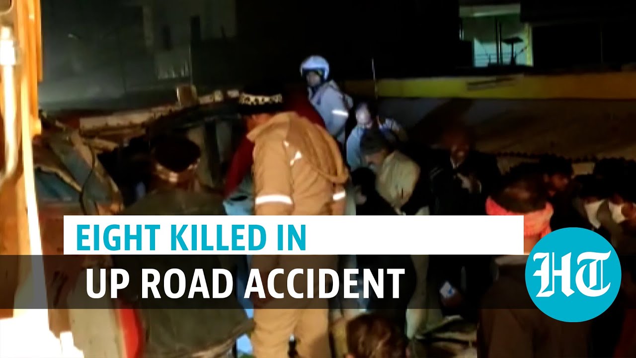 UP accident: 8 killed after sand-laden truck topples over and falls on car