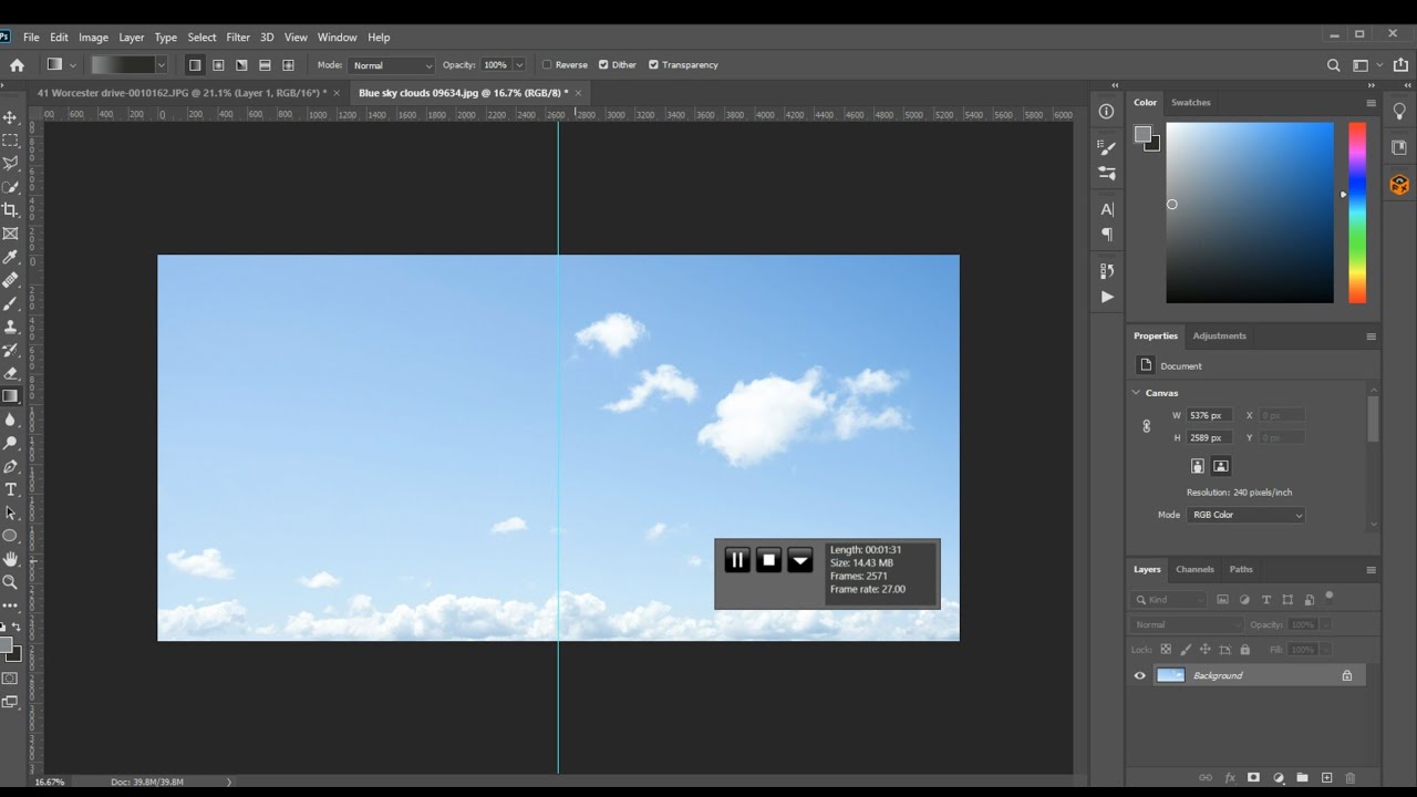 Create 360 blue skies for sky swap replacement