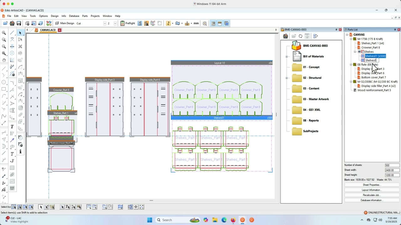 ArtiosCAD Canvas functionality - part 2 (layout)