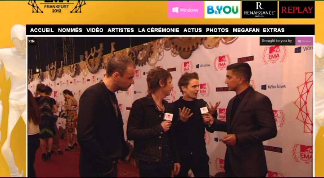 Muse on the Red Carpet MTV EMA 2012