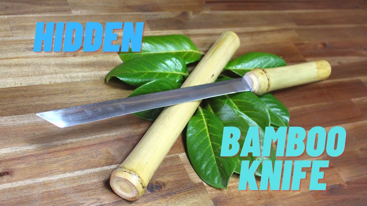 KNIFE MAKING - Hidden BAMBOO knife - can it cut bones too?