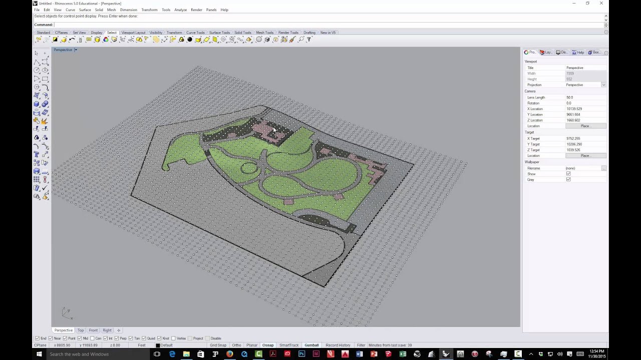 Site Modeling in Rhino - The Healing Garden