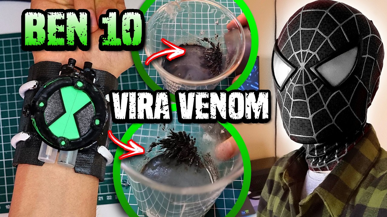 Como Fazer os Dois! Lançador de Teia com Omnitrix e Fluido Real do Venom no Relógio do Ben 10
