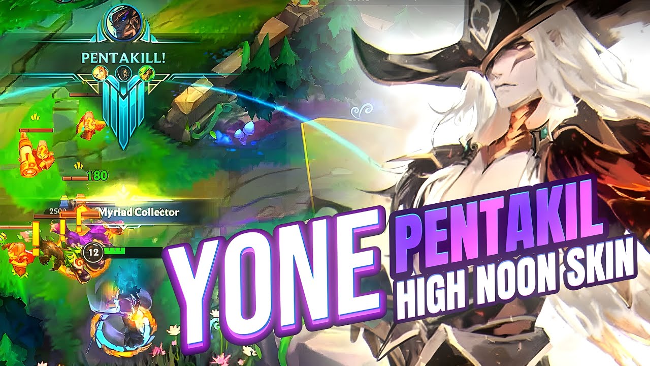 INSANE YONE PENTAKILL WITH NEW HIGH NOON SKIN! 💀 | Wild Rift High Elo