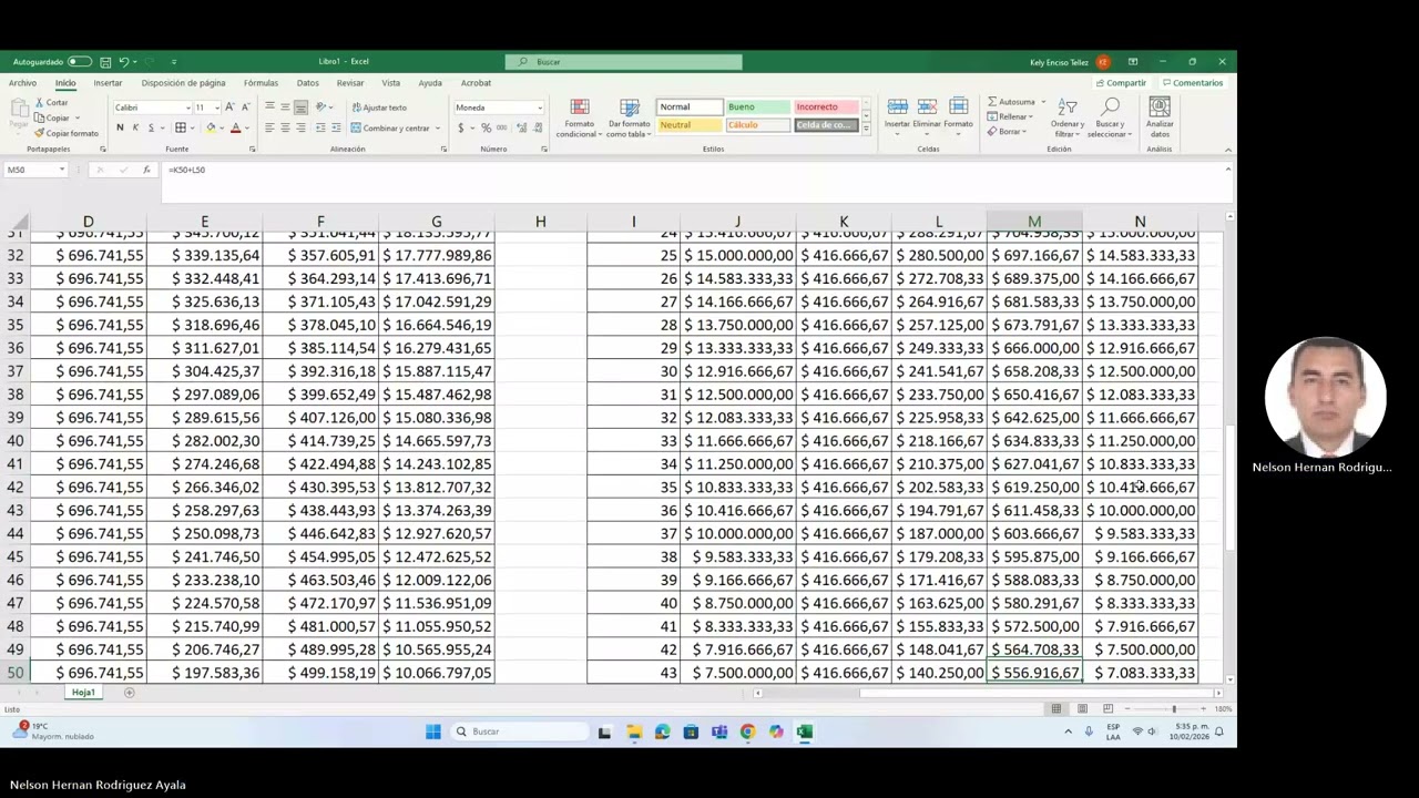 Tabla de Amortización Web
