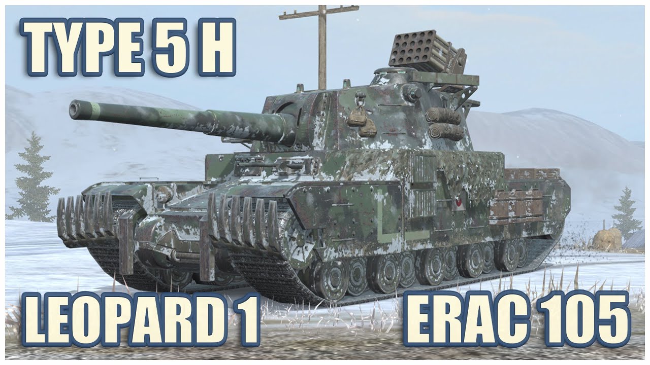 Type 5 Heavy, Leopard 1 & ERAC 105 Proto • WoT Blitz Gameplay