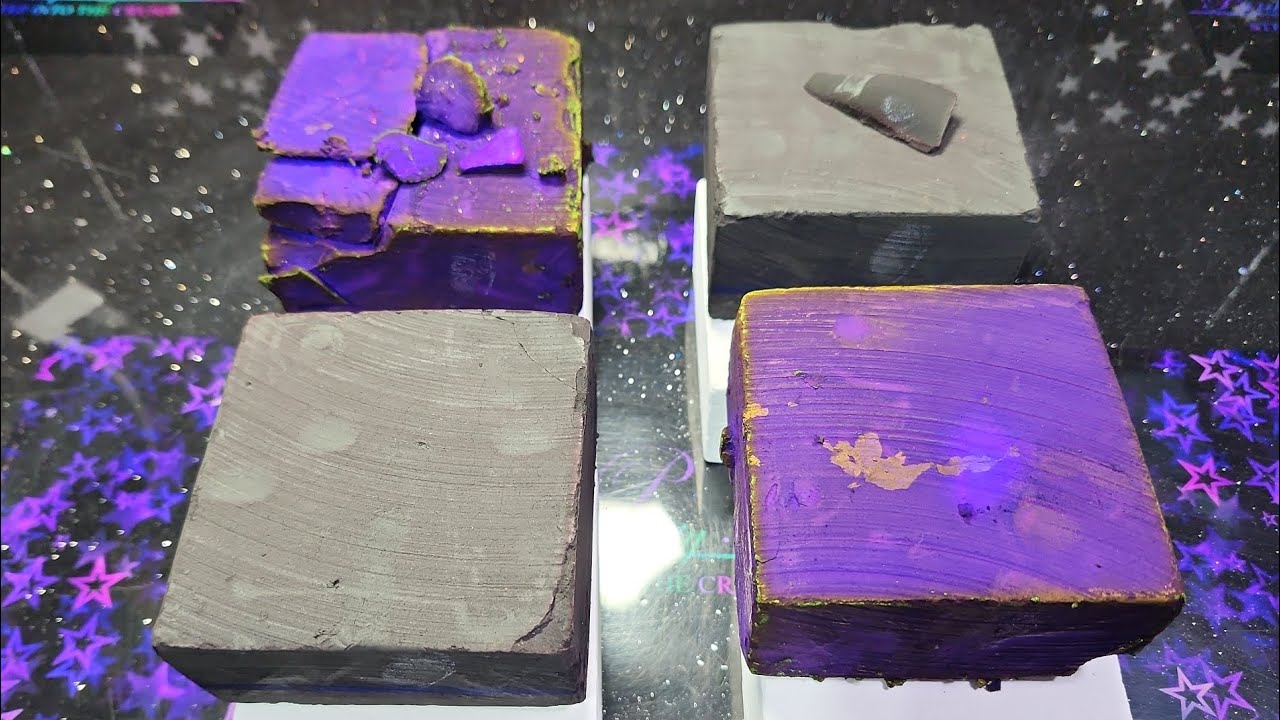 Vibrant Dyed Chalk Blocks | Dusty | Crispy | ASMR I Oddly Satisfying