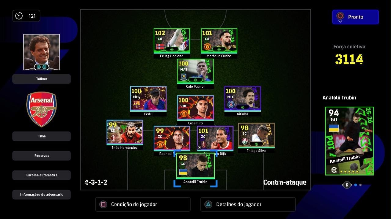 ARSENAL Divisões 08/02/2026
