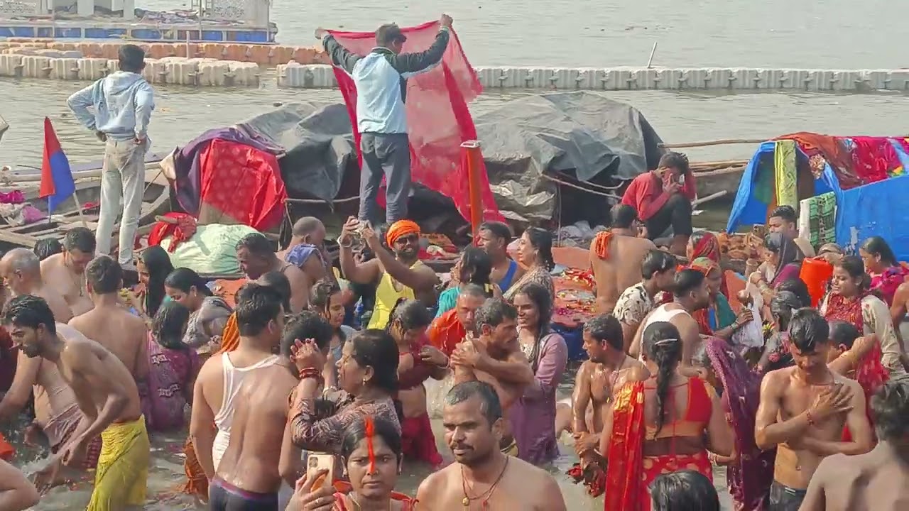 Prayagraj Mahakumbh Sangam Bath 2025.