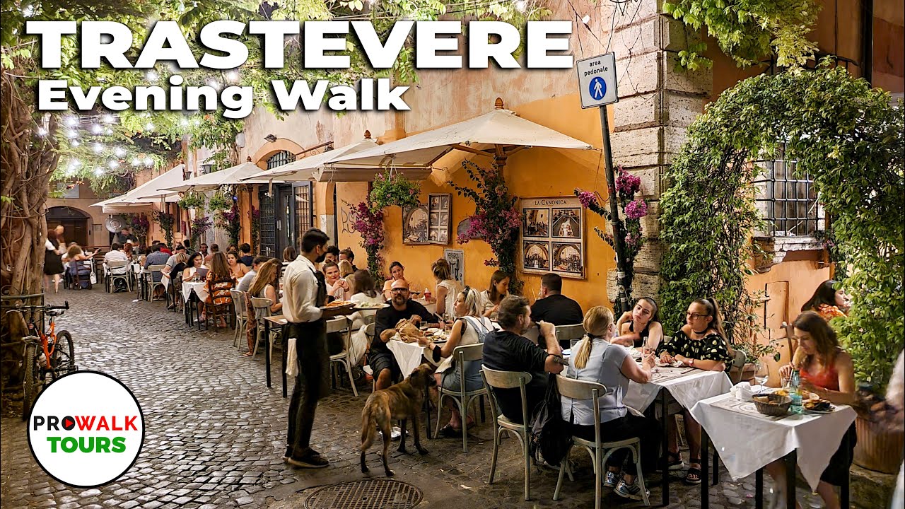 Trastevere Evening Walk - Rome, Italy