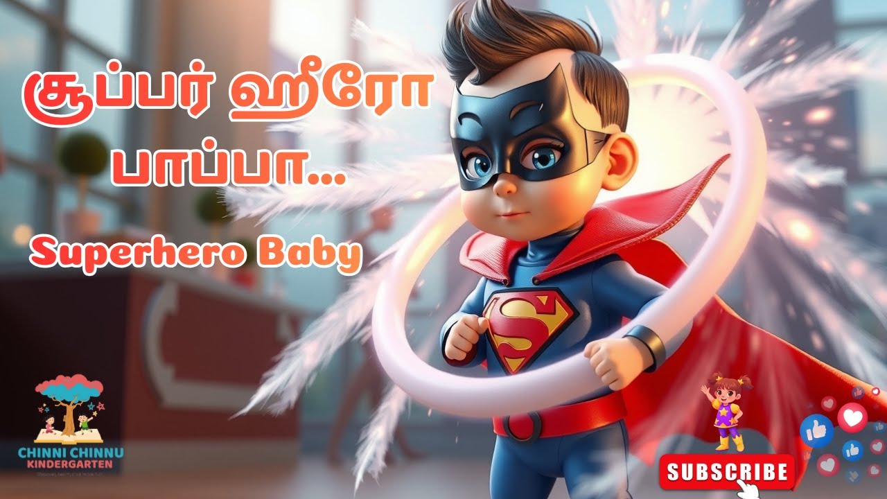 சூப்பர் ஹீரோ பாப்பா | Action Kids Song Tamil | Superhero Baby Song | Fun Hero Rhyme#SuperHeroPappa