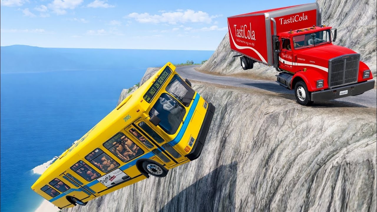Epic High Speed monster trucks jumps & crashing #77 | BeamNG Drive