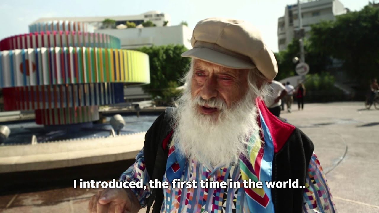 Yaacov Agam at the Dizengoff Fountain - Tel Aviv, Israel