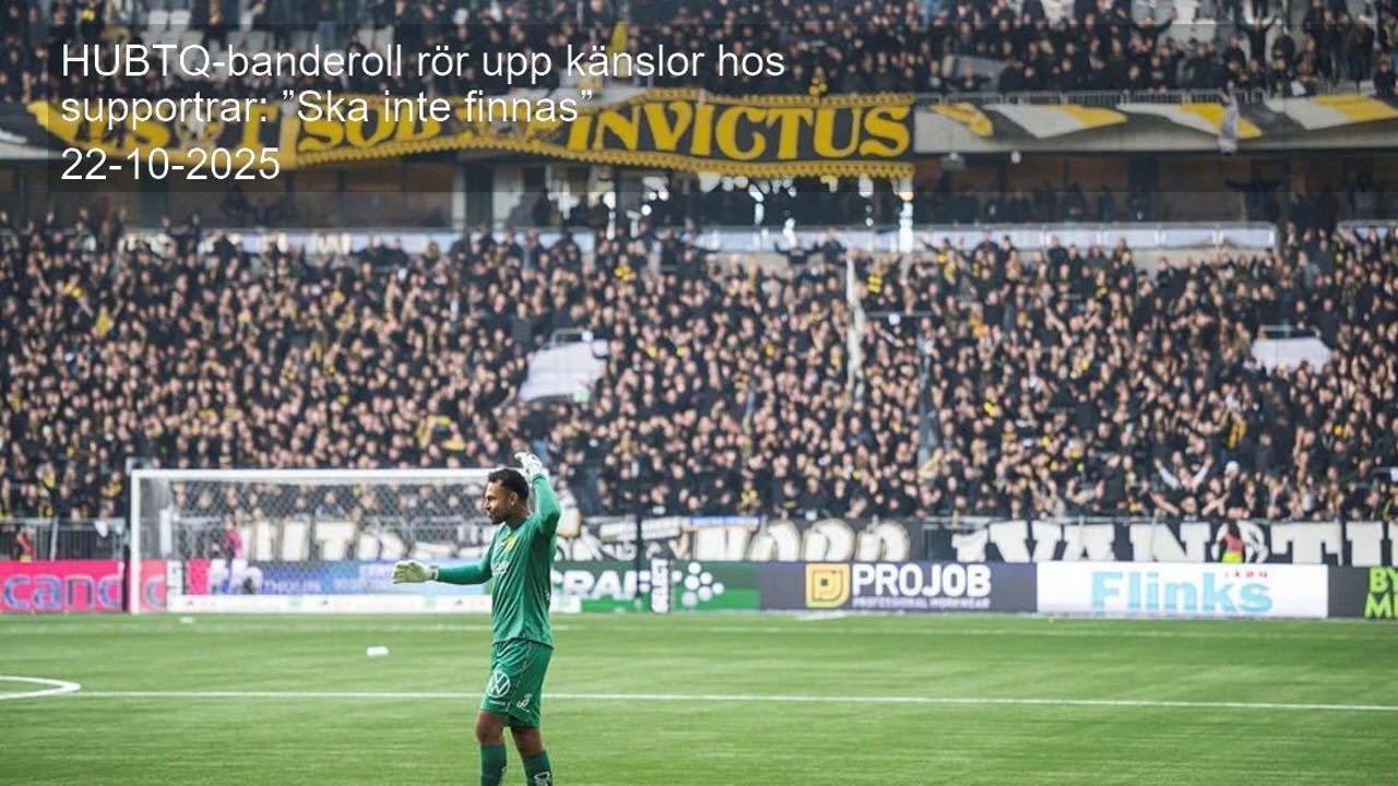 HUBTQ-banderoll rör upp känslor hos supportrar: ”Ska inte finnas”