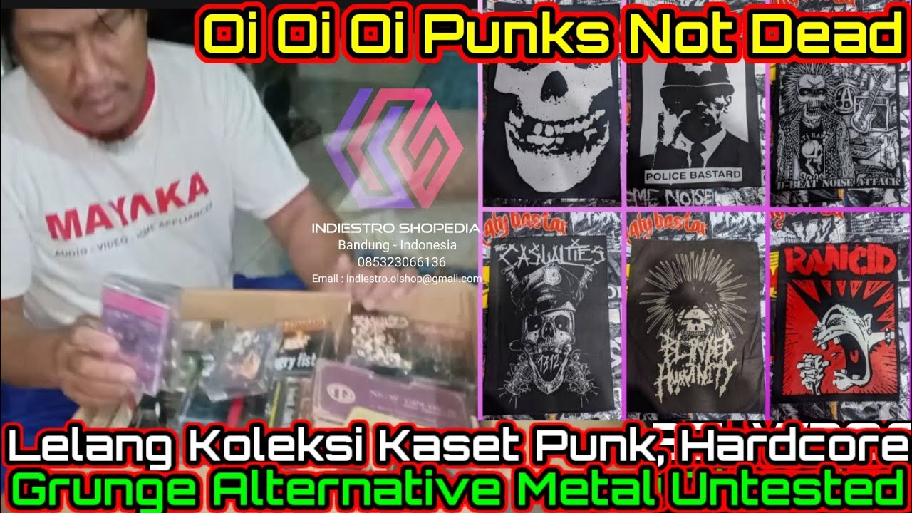 Oi Oi Oi Punk's Not Dead Unboxing Lelang Koleksi Kaset Punk/Grunge/Hardcore/Alternative/Metal Part 1