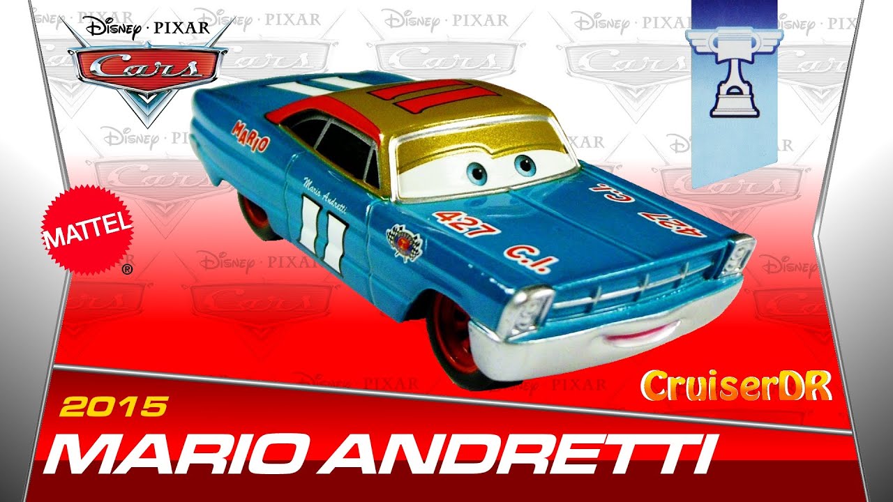 Disney Cars Mario Andretti 2015 DIECAST  1:55 Scale Mattel
