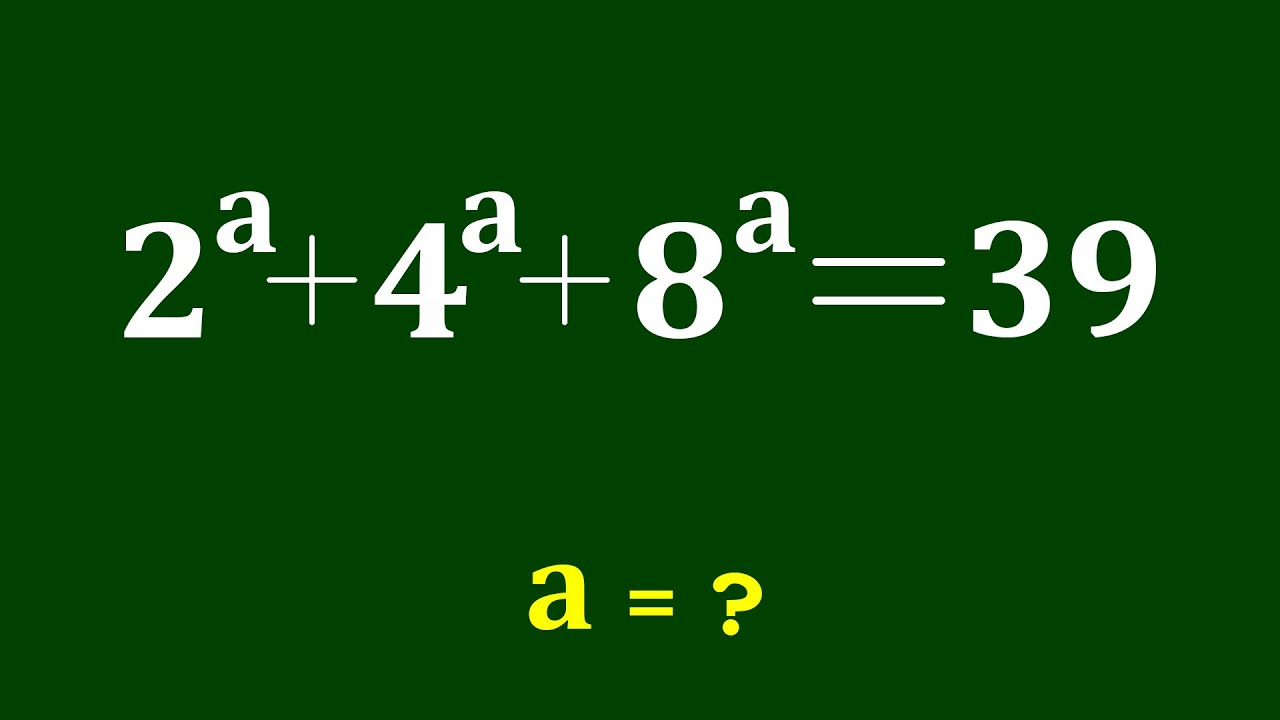 A Nice Algebra Problem | Math Olympiad | Find a=?