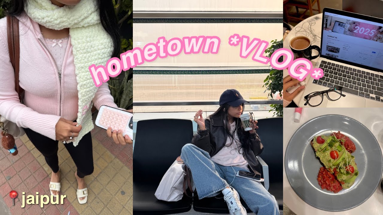 days in life in my hometown *VLOG*🍃🎀 working from cafe, exploring jaipur & more!!