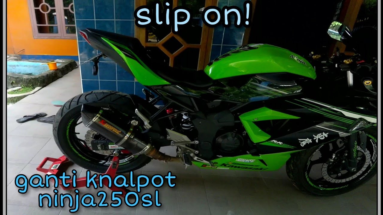 Mudah Cara Ganti Knalpot Ninja 250sl/rrmono Nggak Ada 10 Menit||model slip on