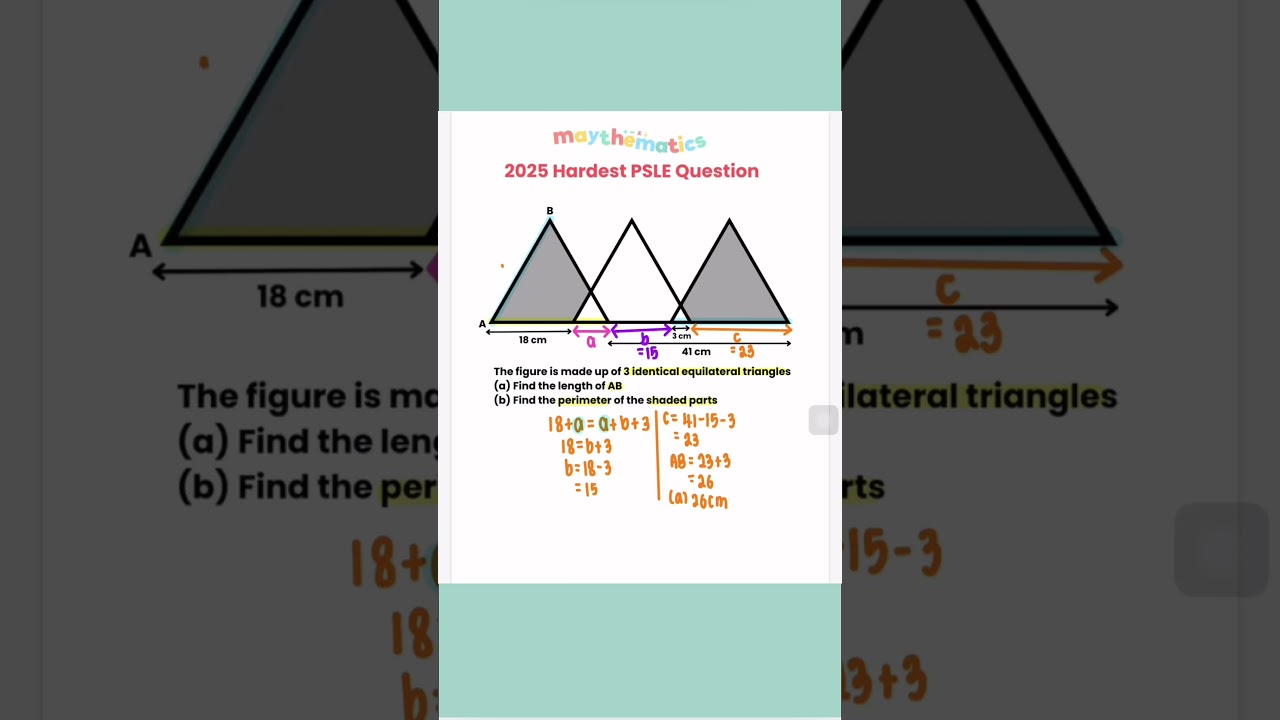 Hardest Qns in PSLE 2025