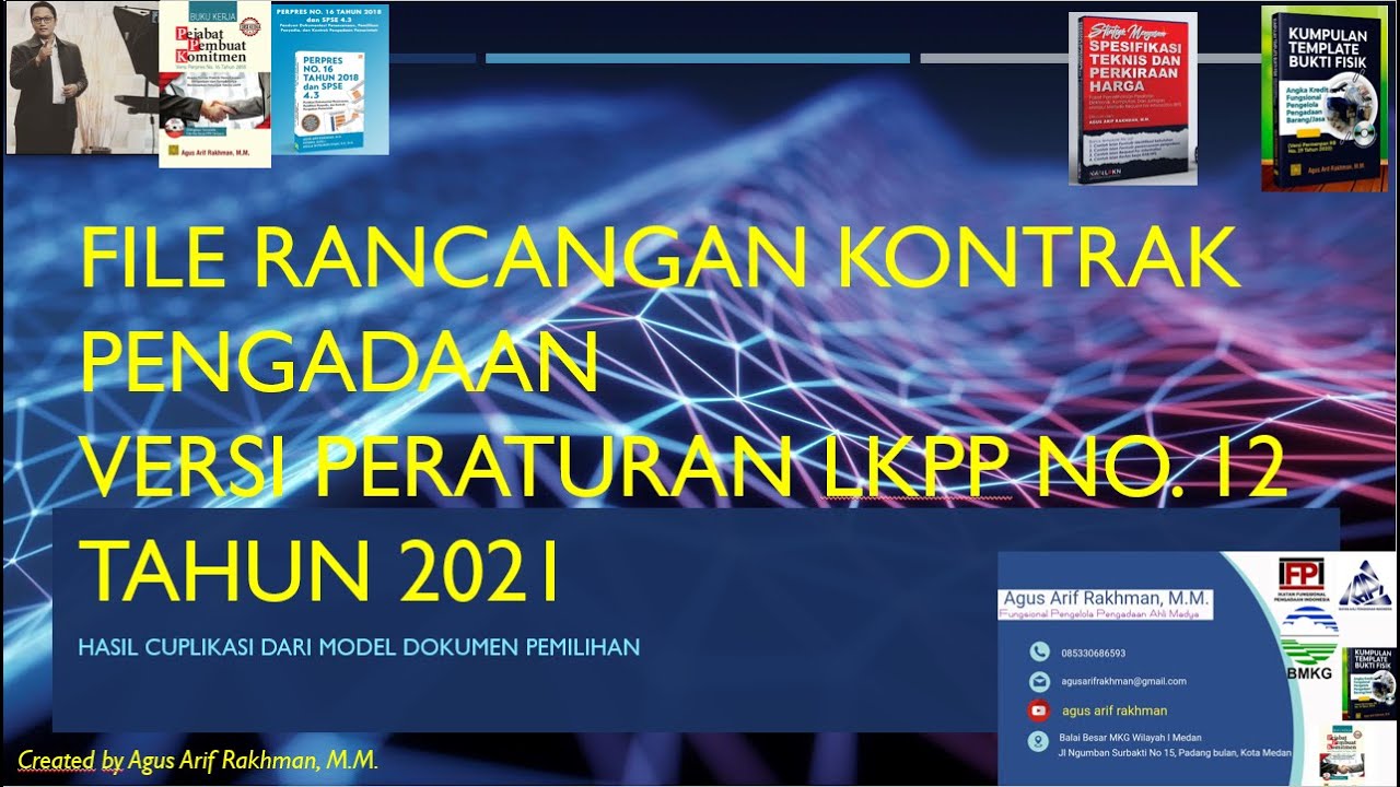 File Rancangan Kontrak Pengadaan versi Peraturan LKPP No. 12 tahun 2021 (berlaku 2 Juni 2021)