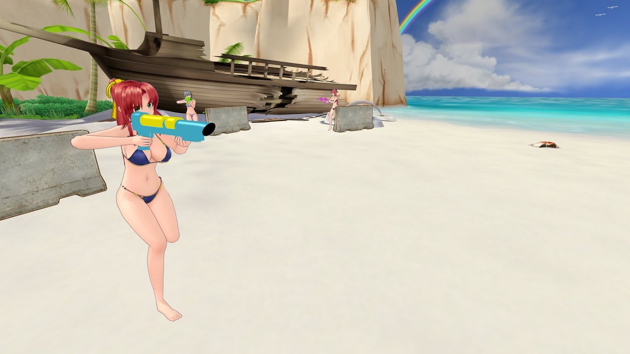 [Touhou MMD] Paintball on the beach