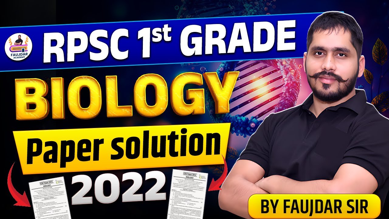 RPSC 1st Grade Biology 2022 Paper Solution | Complete Analysis by Faujdar Sir