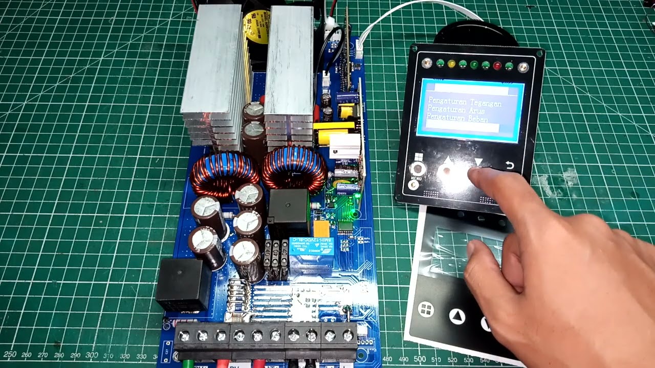 260202MY5PN2CB test uji kit MPPT ratting 60A SCC rakitan lokal tanpa casing 