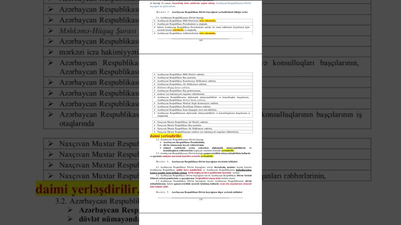 Dövlət bayrağından istifadə qaydaları haqqında qanun