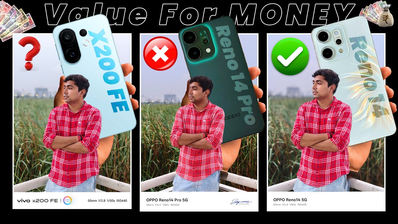 OPPO Reno 14 Pro vs vivo X200 FE vs OPPO Reno 14 - In Depth Camera Test