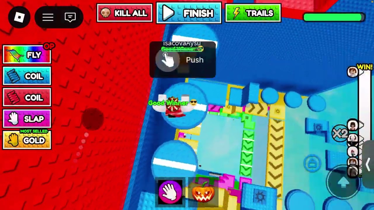 Racing my friend in Wall hop tower