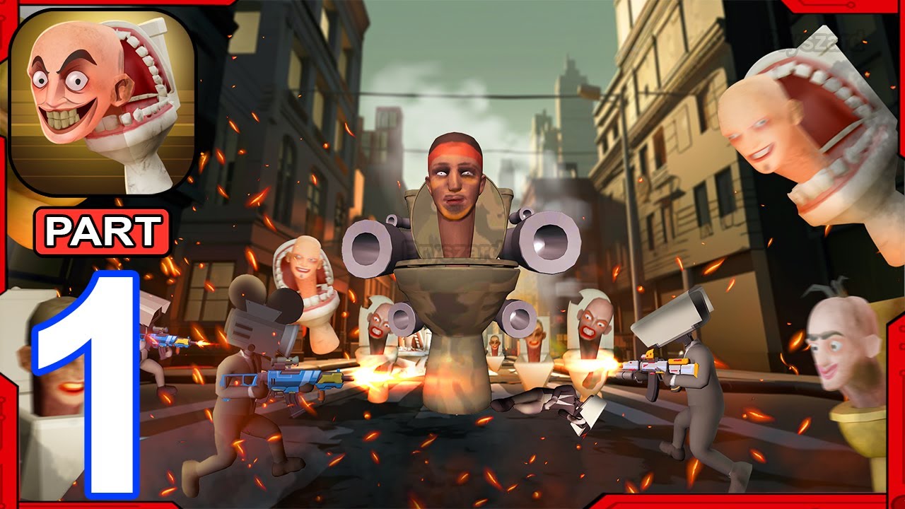 Skibidi Attack: Toilet Monster - Gameplay Walkthrough Part 1 Cameraman VS Toilets VS Speakerhead