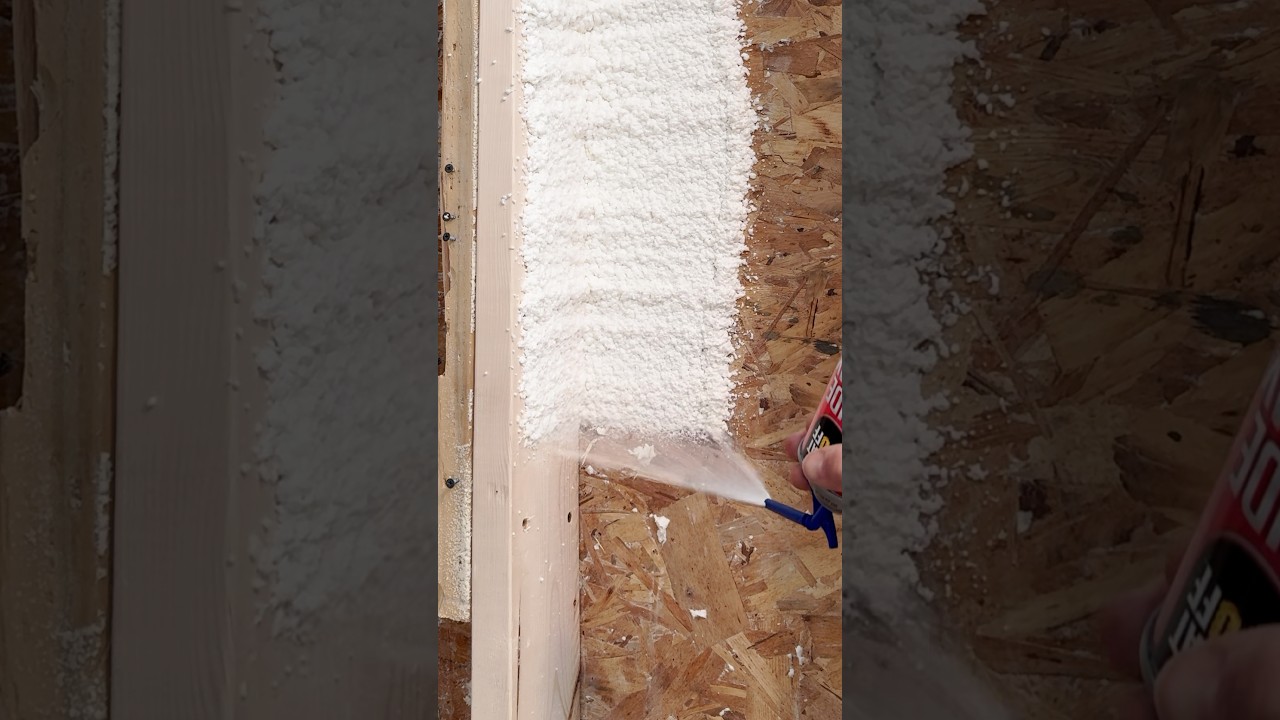 Spray insulation. #diy #insulation #construction