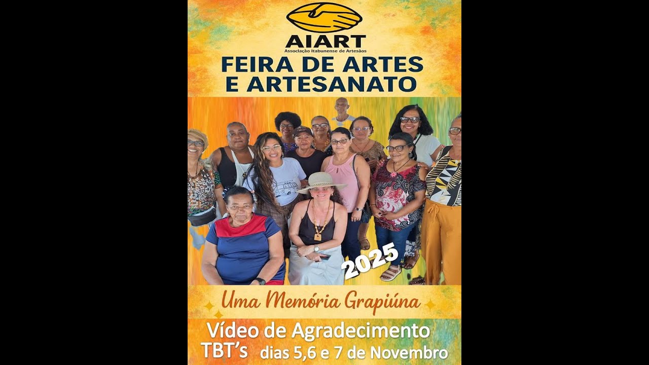 Vídeo de agradecimento, Feira de Artes e Artesanato, da associação  Itabunense de Artesãos.