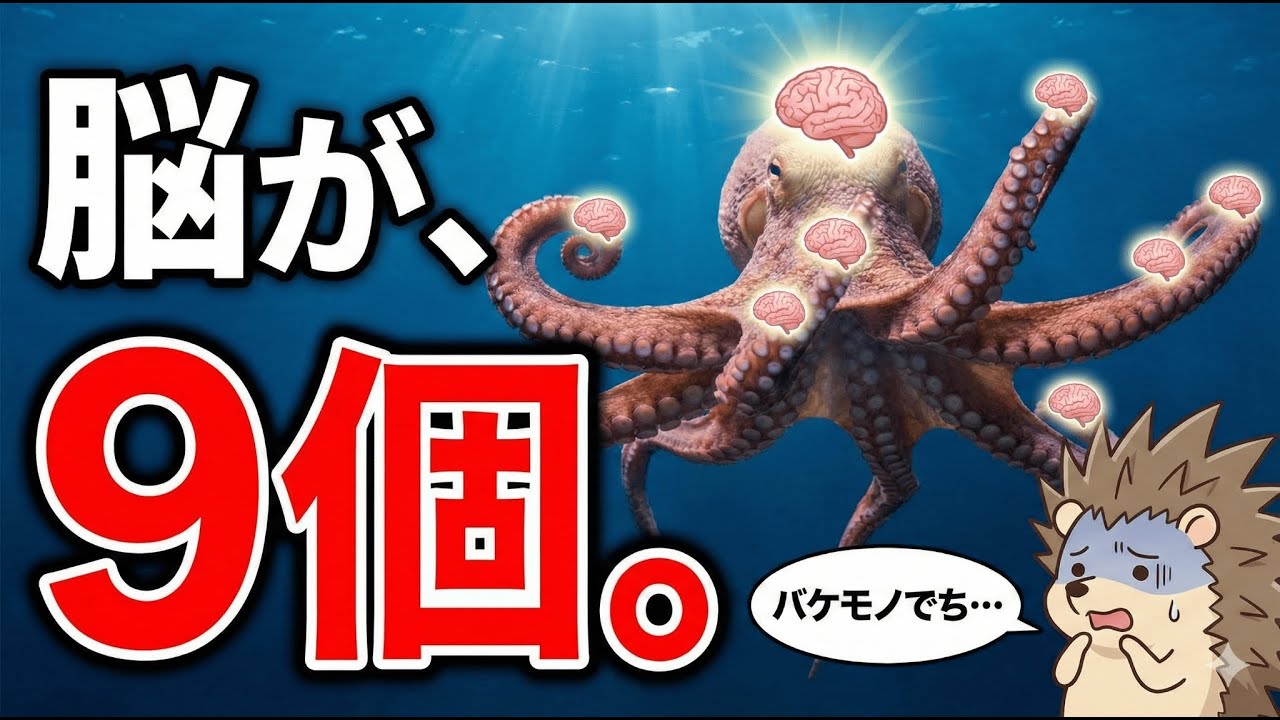【衝撃】タコの脳みそは「9個」ある。腕が切断されても“勝手に動いてエサを探す”ホラーな理由