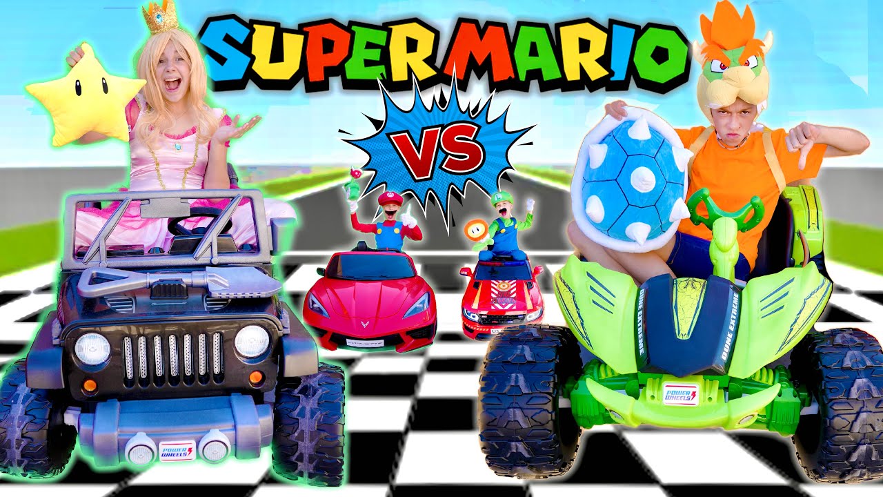 Mario Princess Peach Bowser And Luigi - Go Kart Race!