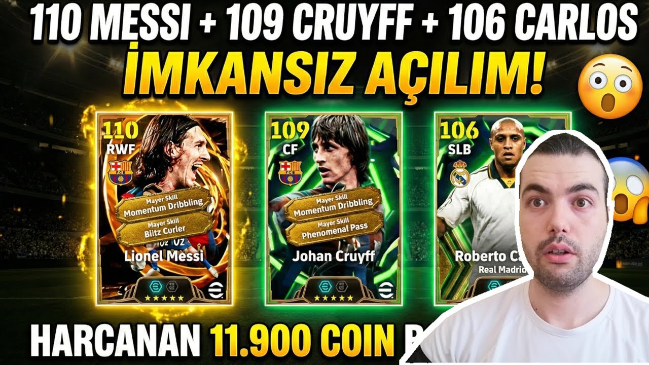 UNUTULMAZ BİR FİNAL😲11.900 PARALIK 110 MESSİ, 109 CRUYFF ve ROBERTO CARLOS İÇİN AÇILIM (eFootball)