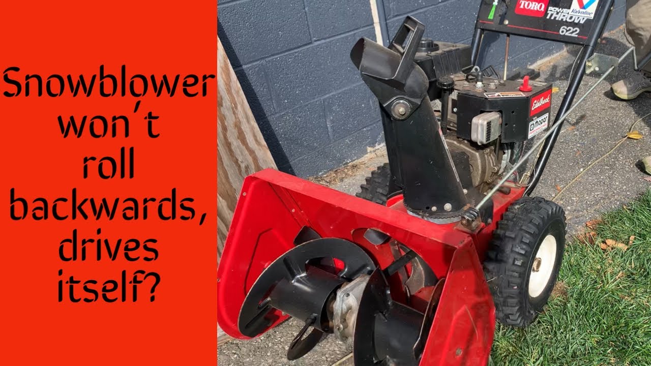 Снегоуборщик не скатывается назад, движется самостоятельно. Toro 622