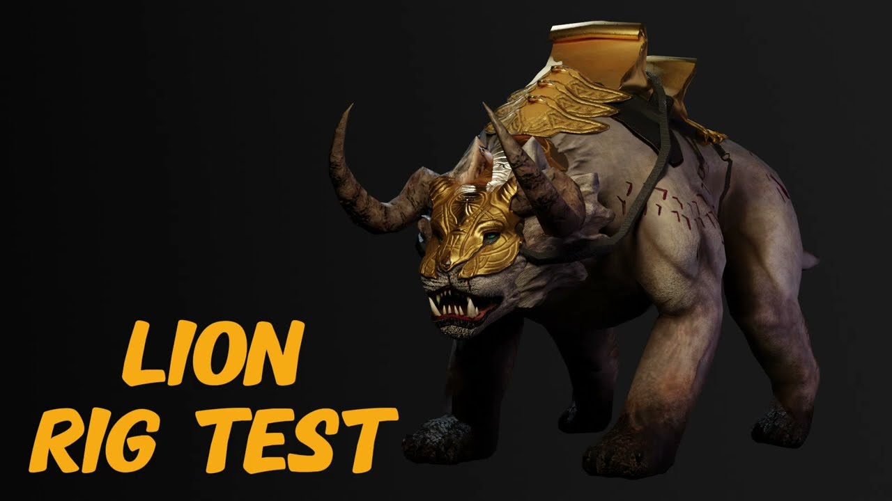 Lion 3D model Rig Test