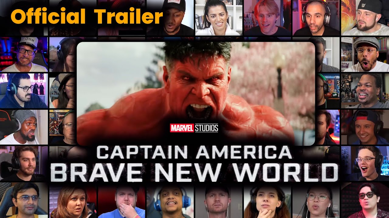 Captain America: Brave New World - Official Trailer | REACTION MASHUP | Captain America 4 - Red Hulk