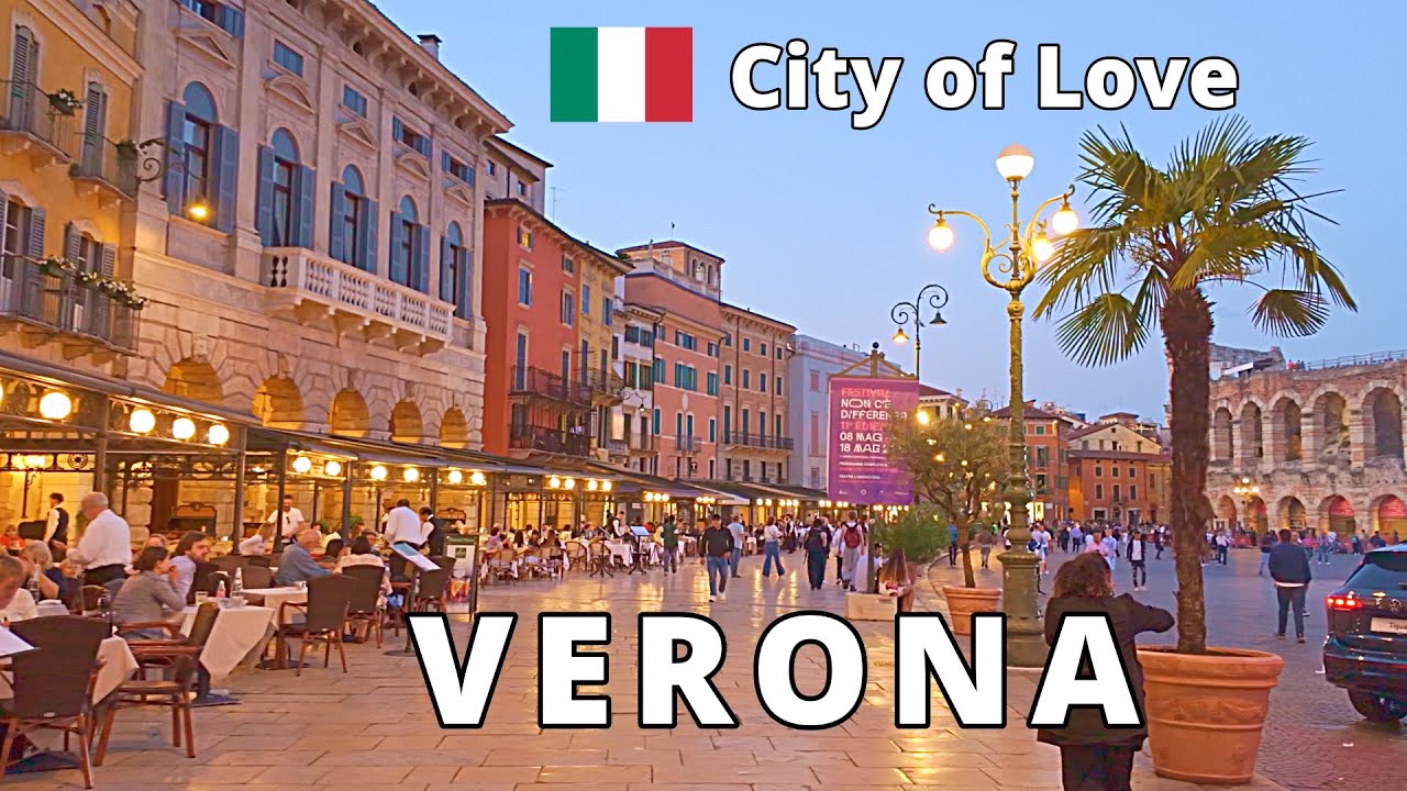 Verona, Italy Evening Walking Tour &ndash; Golden Hour Romance in 4K