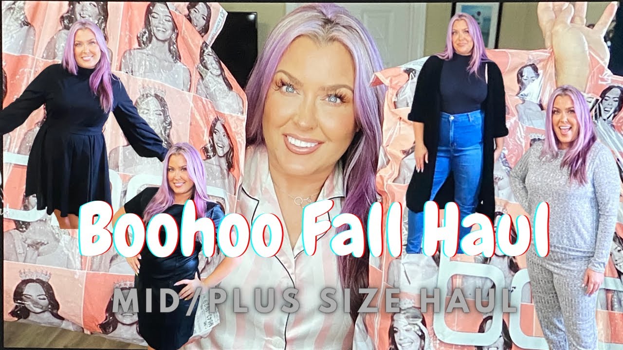Boohoo Mid/Plus Size try on Fall Haul | HOTMESS MOMMA VLOGS