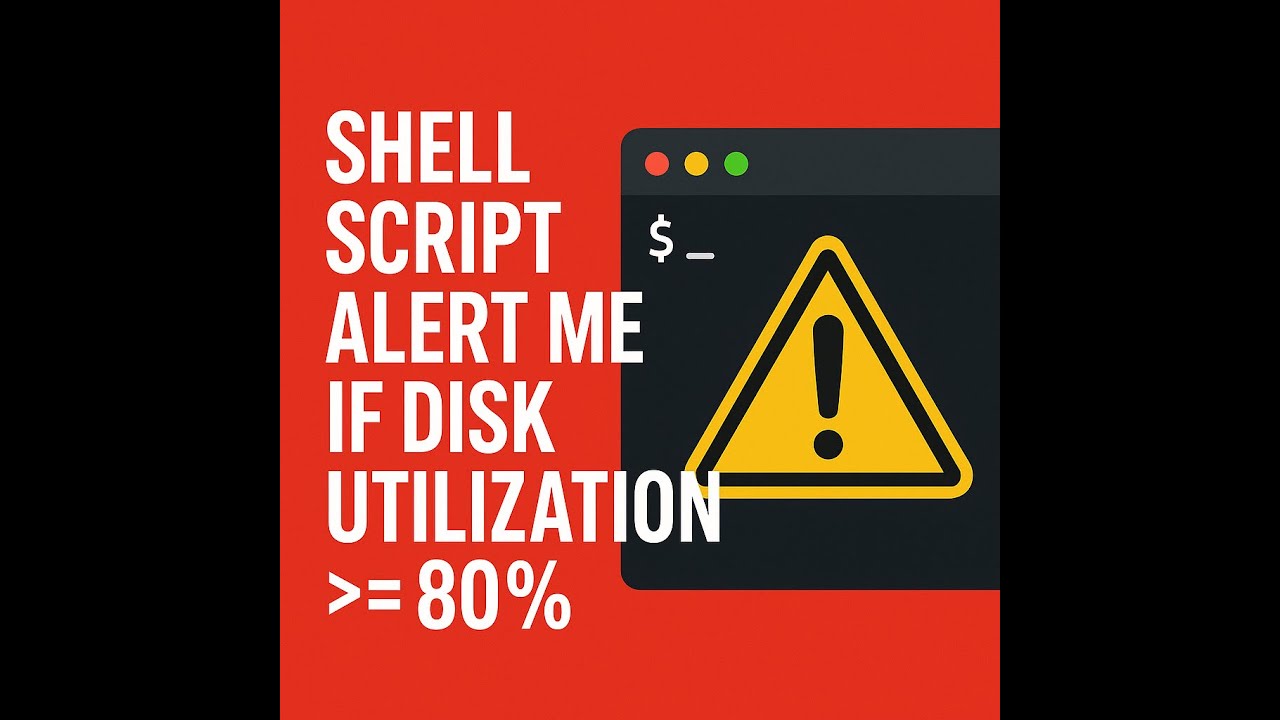Shell script -  If disk utilization greater than 80%