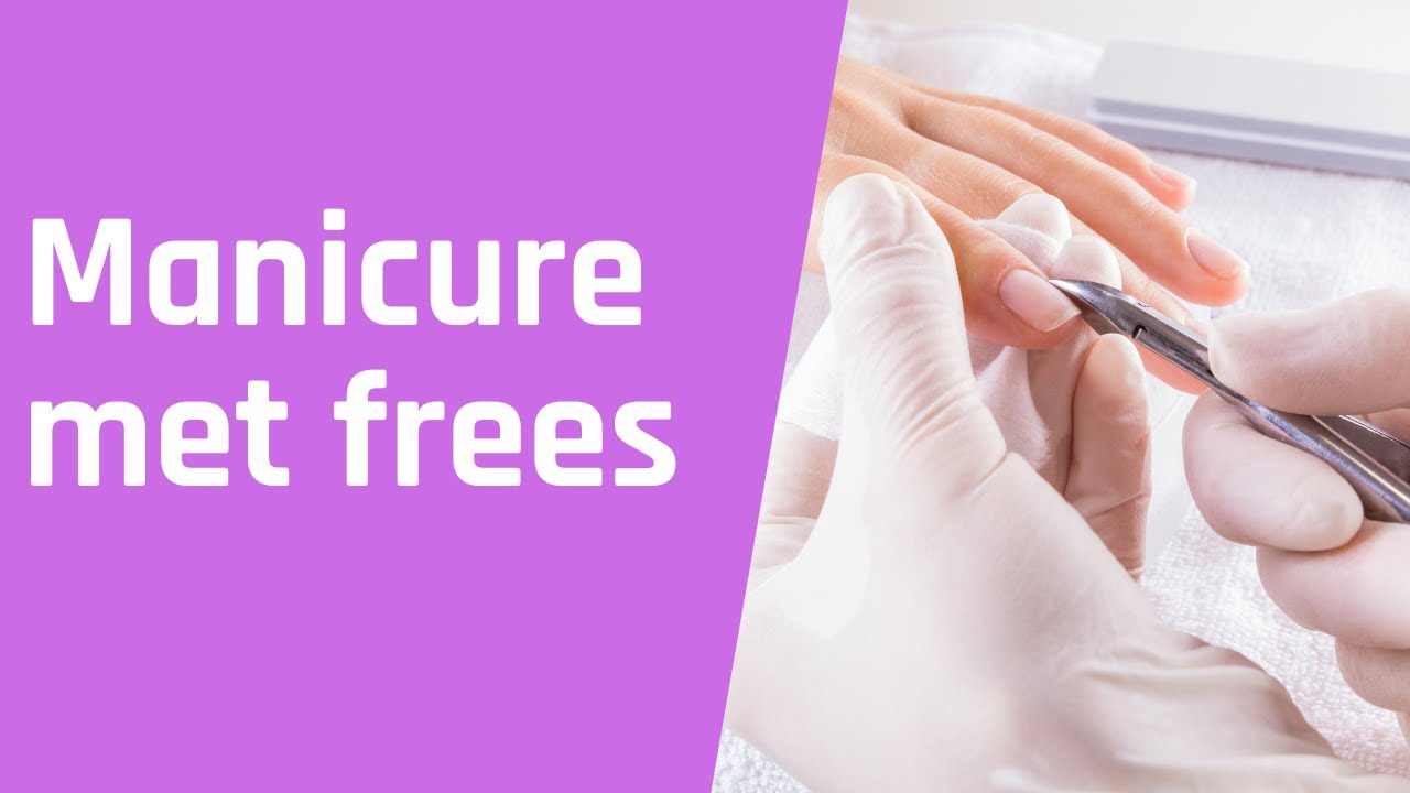 Manicure met de frees bij een nagelbijter